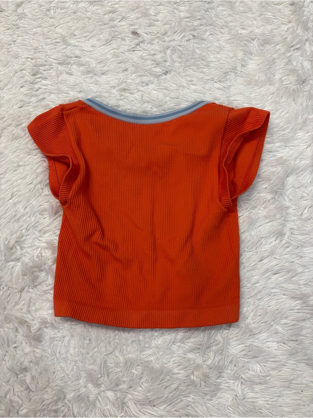 UO Out From Under Go For Gold Seamless Top In Orange/light Blue - Picture 4 of 4
